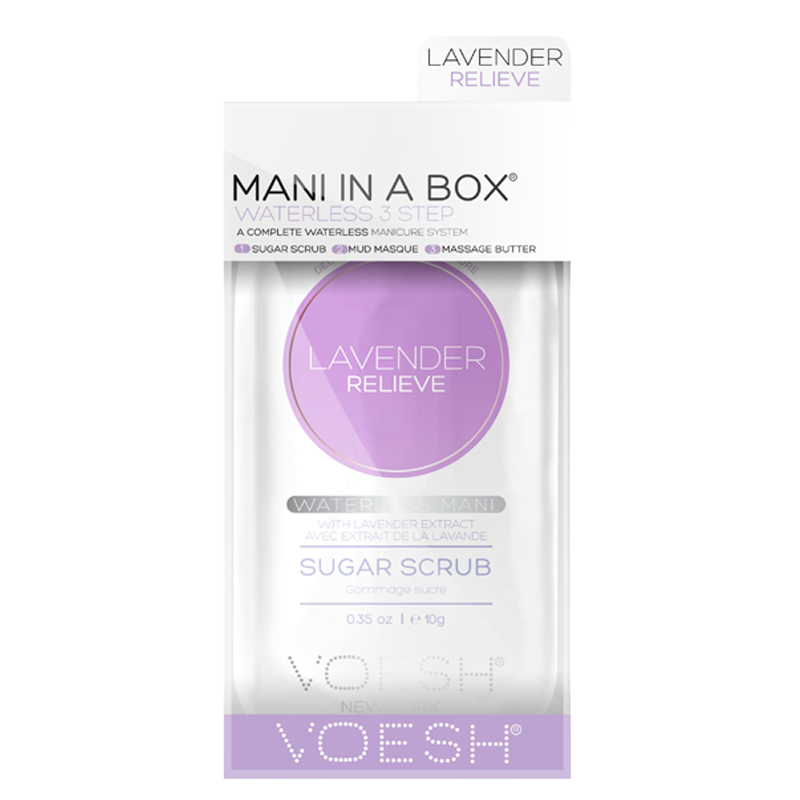 VOESH Mani In A Box Waterless 3 Step Manicure Lavender Relieve (1 stk)
