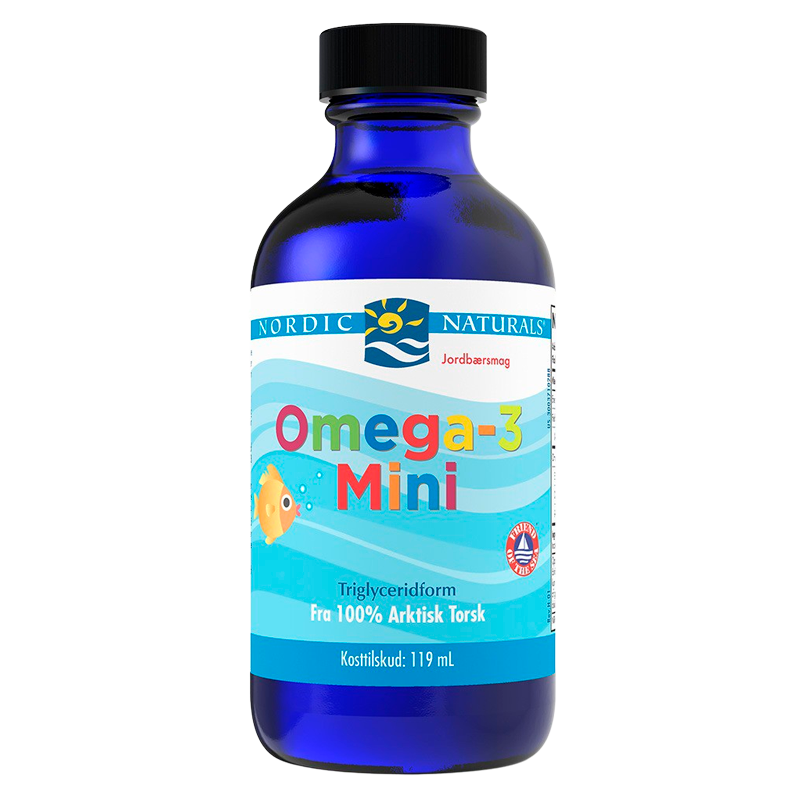 Nordic Naturals Omega-3 Mini m. jordbærsmag - 119 ml.