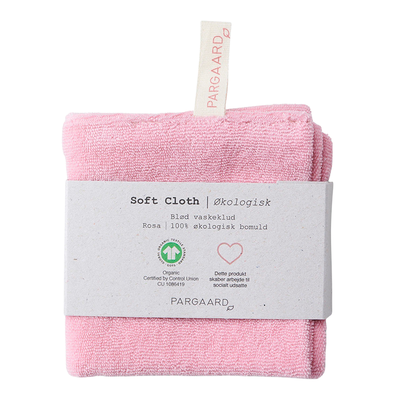 Pargaard Soft Cloth Økologisk Vaskeklud Rosa (1 stk)