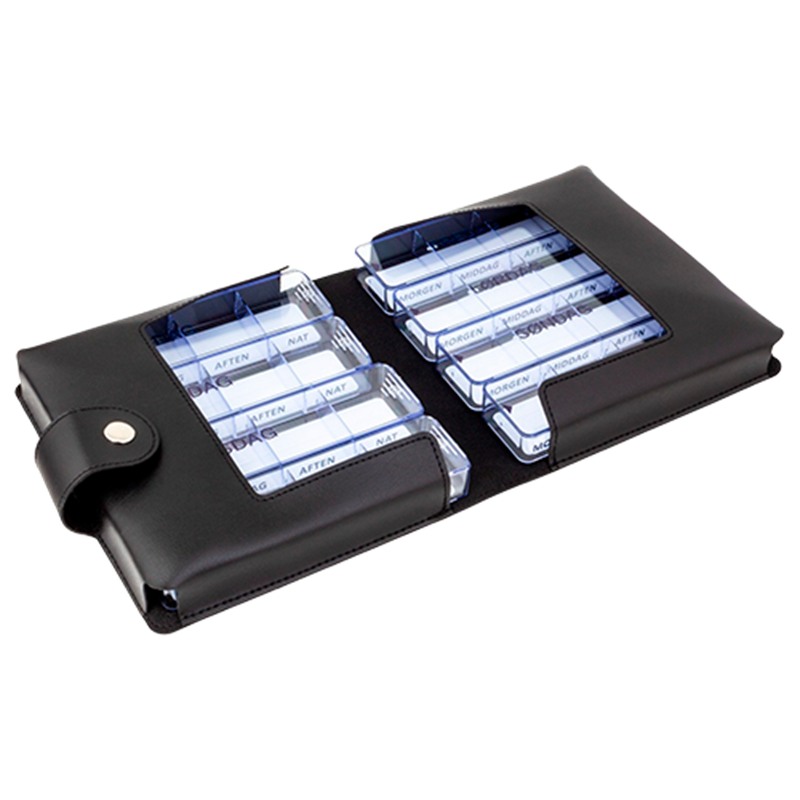 Medimax Doseringsæske m. ugedag (Kunstlædermappe) (1 stk)