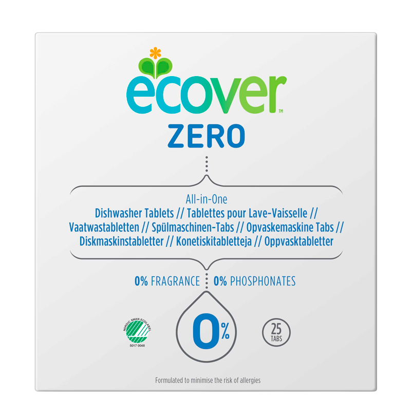Ecover Opvaske Tabs Zero All-In-One - 25 stk.