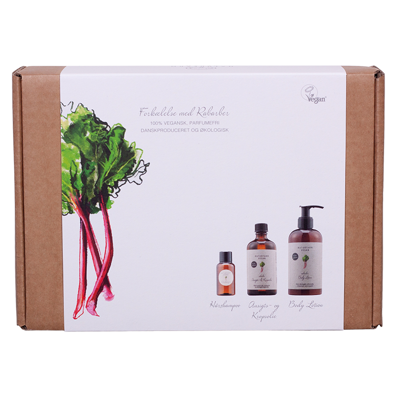 Naturfarm Gaveæske Ansigt- og Kropsolie + Bodylotion og Shampoo.