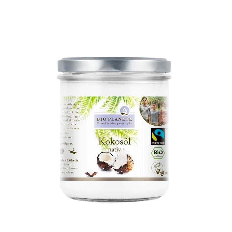 Bio Planete Økologisk Koldpresset Jomfru Kokosolie - 400 ml