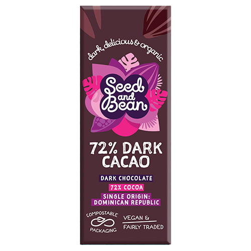 Seed & Bean Mørk Chokolade 72% Ø - 25 g