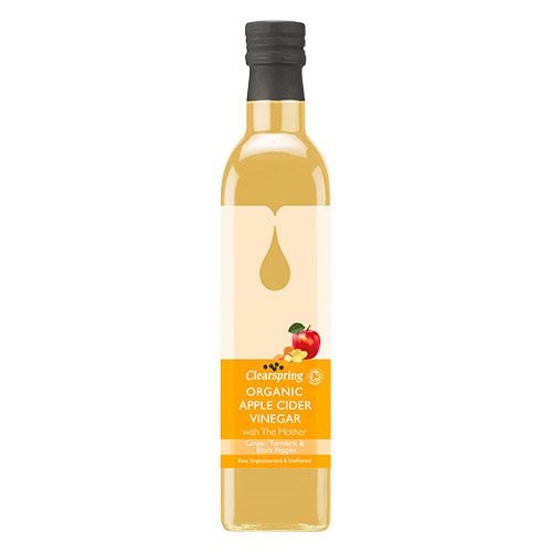 Clearspring Æblecidereddike m. eddikemor Ingefær Gurkemeje peber Ø - 500 ml.