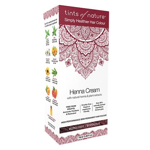 Tints of Nature - Hårfarve Henna Creme Burgundy (70 ml)