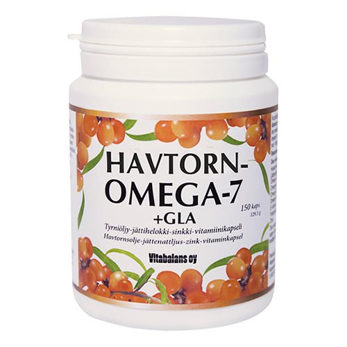Havtorn omega 7 + GLA - 150 kaps.