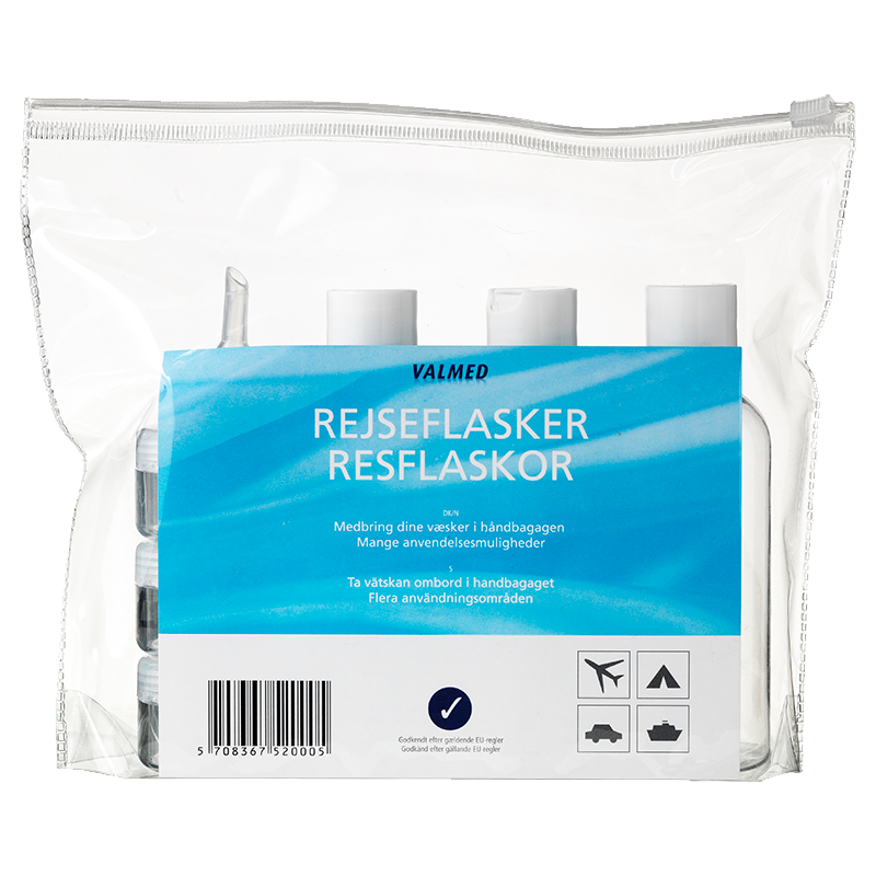 ValMed Rejseflasker 7 Dele - 1 sæt.