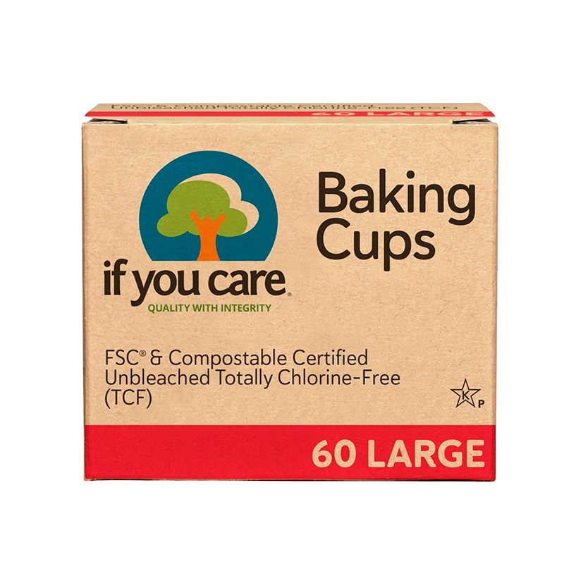 Bageforme Large ubleget 100% nedbrydelig - 60 Stk