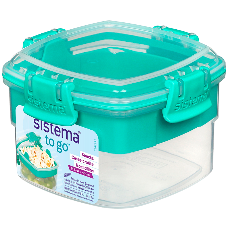 Sistema Snack To Go Box 2 Rum Ass. Farver (400 ml)