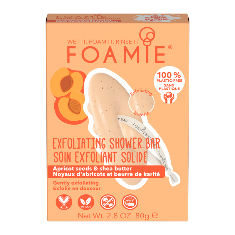 Foamie 2-In-1 Body Bar Apricot Seed & Shea Butter Cleanse & Exfoliating - 1 stk.