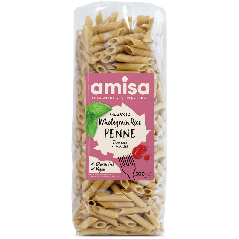 Amisa Fuldkorns Ris Penne Glutenfri Ø (500 g)