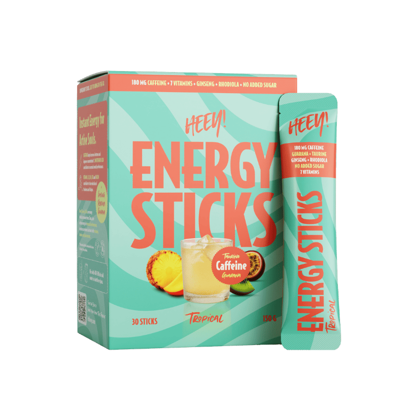 Heey! Energy Sticks Koffein + Guarana Tropical (30 stk)