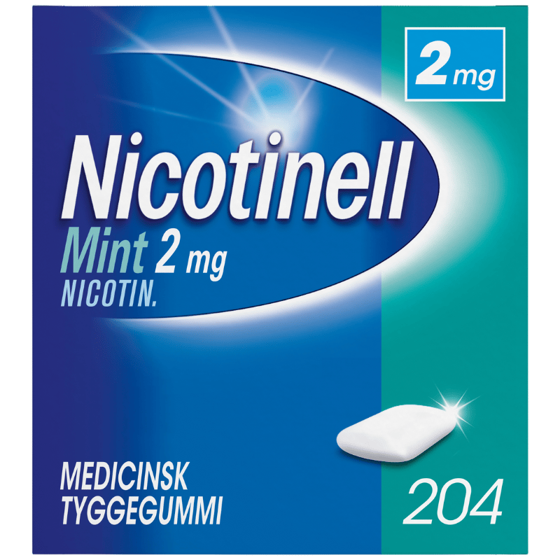Nicotinell Mint Tyggegummi 2 mg (204 stk)