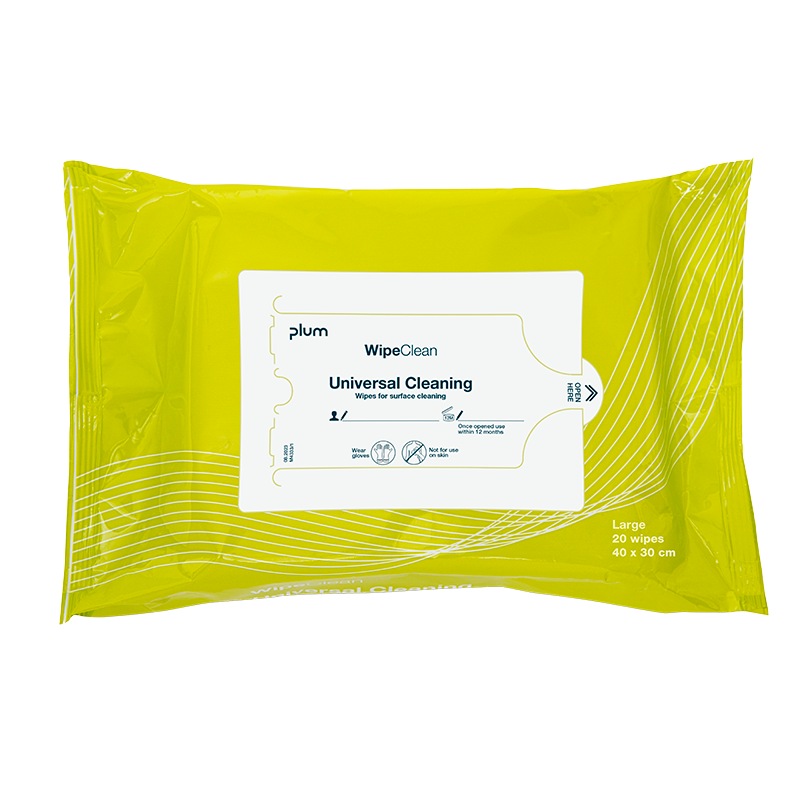 Plum WipeClean Universal Overfladedesinfektion Large (20 stk)