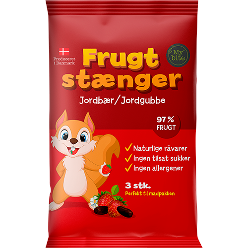 MyBite Frugtstænger Jordbær (60 g)