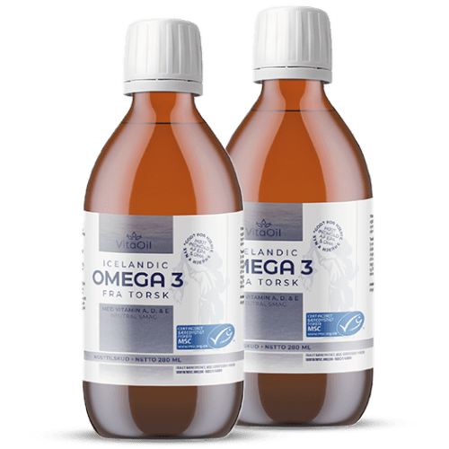 2 x VitaOil Icelandic Omega 3 Fra Torsk (280 ml)