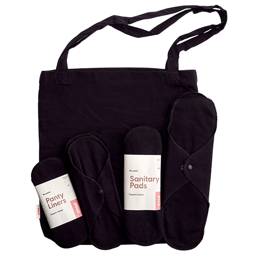 ImseVimse Start Kit Sanitary Pads Black (1 sæt)