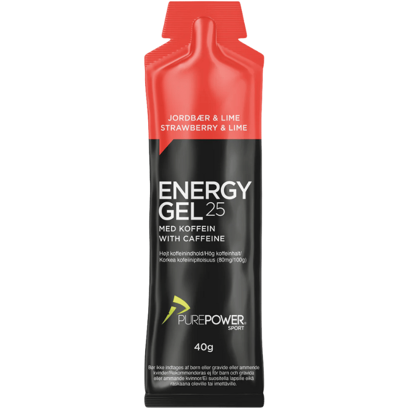 PurePower Energy Gel Koffein Jordbær/Lime (40 g)