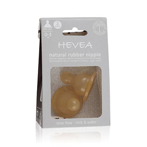 Hevea flaskesutter langsomt flow (2 pak)