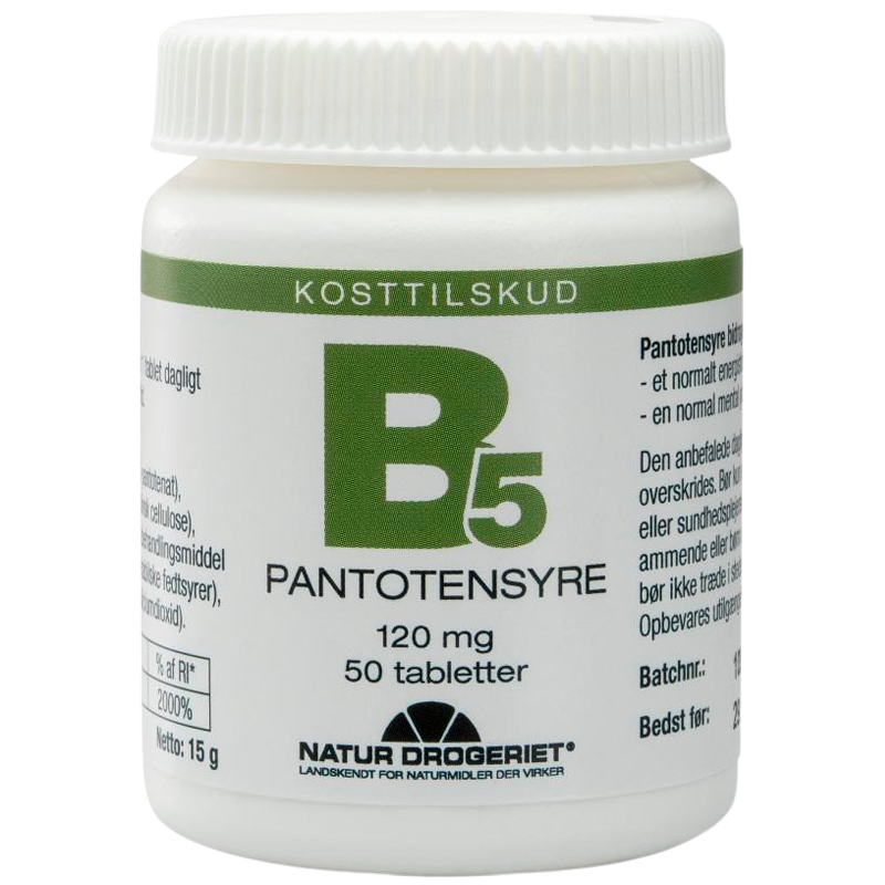 Natur Drogeriet B5 Pantotensyre 120 mg (50 tabletter)