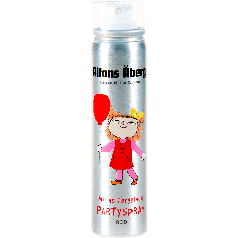 Alfons Åberg Millas Farveglade Partyspray Rød (80 ml)