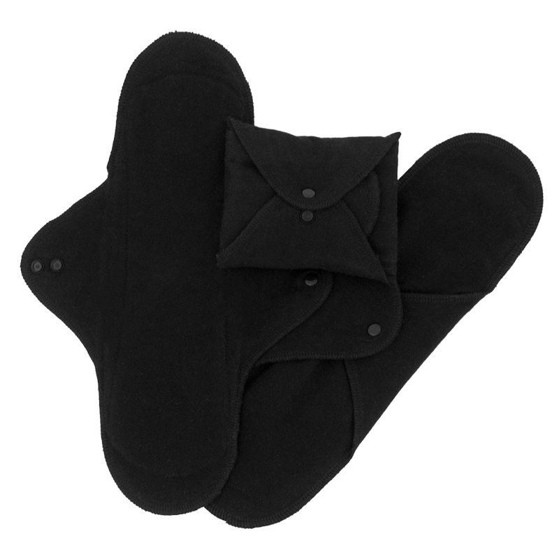 ImseVimse Sanitary Pads Classic - Night, Black (3 pak)