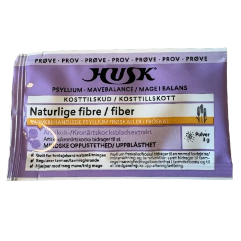 Vareprøve - HUSK Psyllium Mavebalance M. Artiskok (3 g)