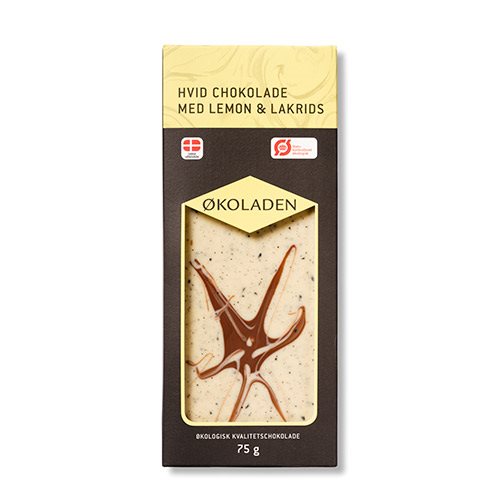 Økoladen Chokolade Hvid Lemon/lakrids Ø - 75 g