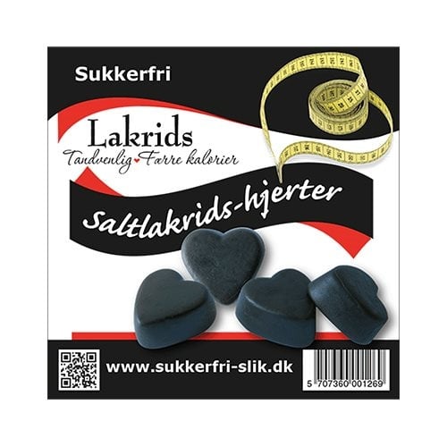 Coala's Naturprodukter Sukkerfri Saltlakridshjerter - 90 g.
