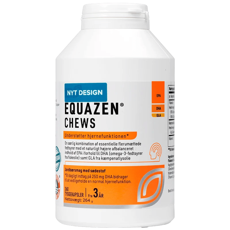 Equazen (Eye Q) Chews Fiskeolie m. Jordbærsmag (360 tyggekapsler)