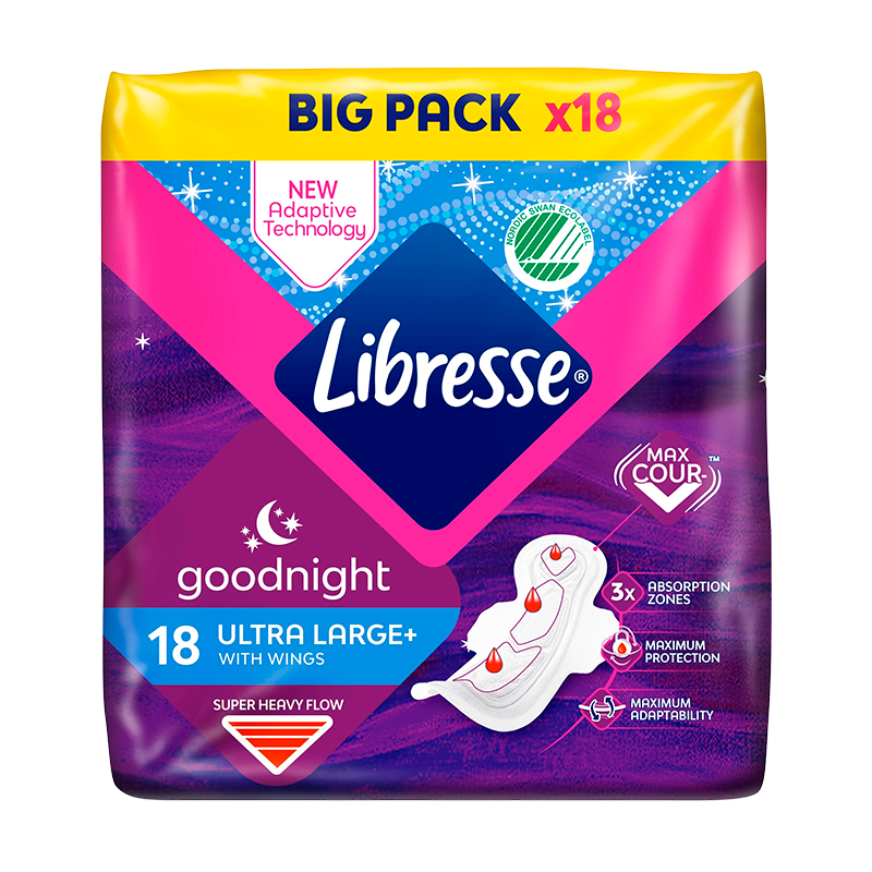 Libresse Ultra Night Wing Big Pack (18 stk)