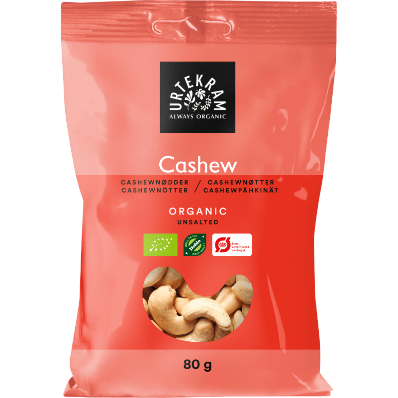 Urtekram Økologiske Cashewnødder - 80 g.