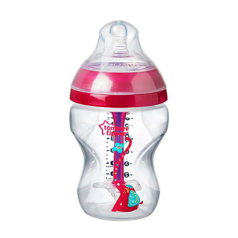 Tommee Tippee Anti-Kolik Sutteflaske M.Varmeindikator Pige 260 ml. (1 stk)