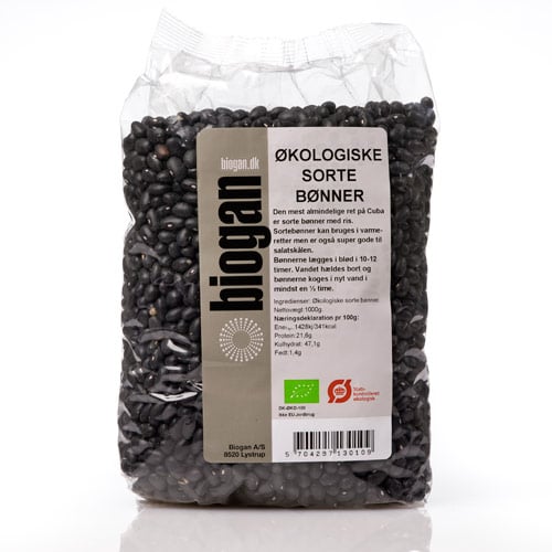 Biogan Sorte bønner Ø - 1 kg.