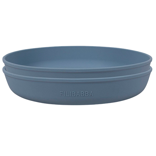 Filibabba Silikone Tallerken Powder Blue (2 stk)