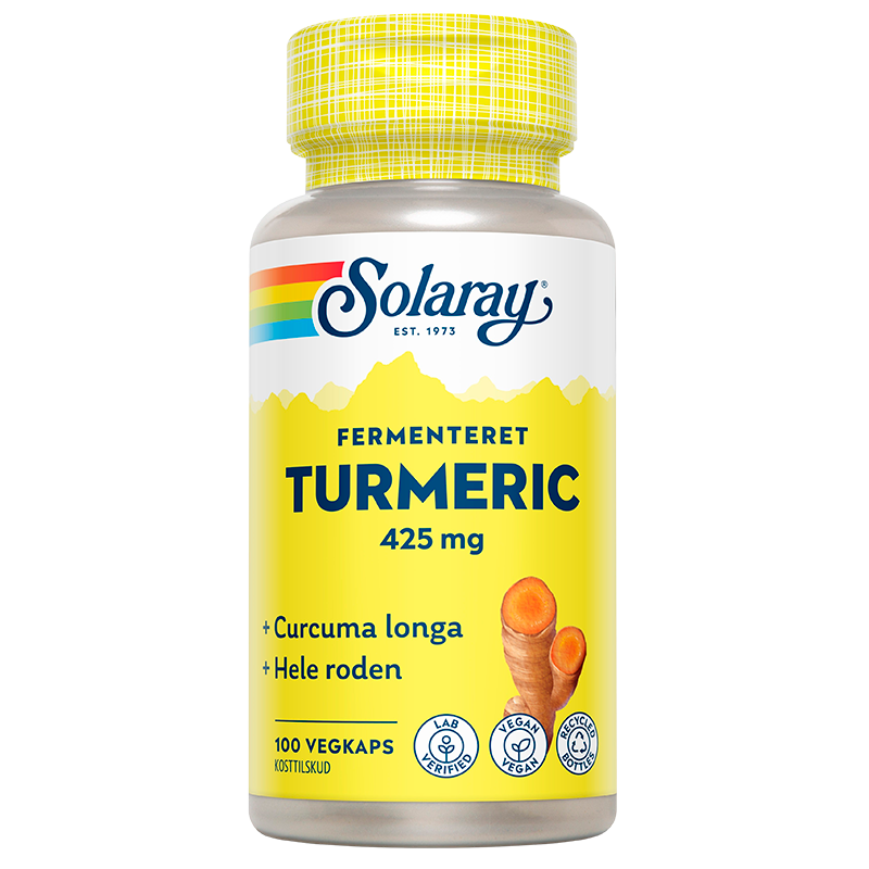 Solaray Turmeric Fermenteret - 100 kap.