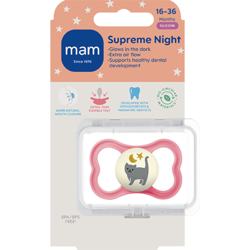 MAM Supreme Night 16-36M Silk Pink (1 stk)