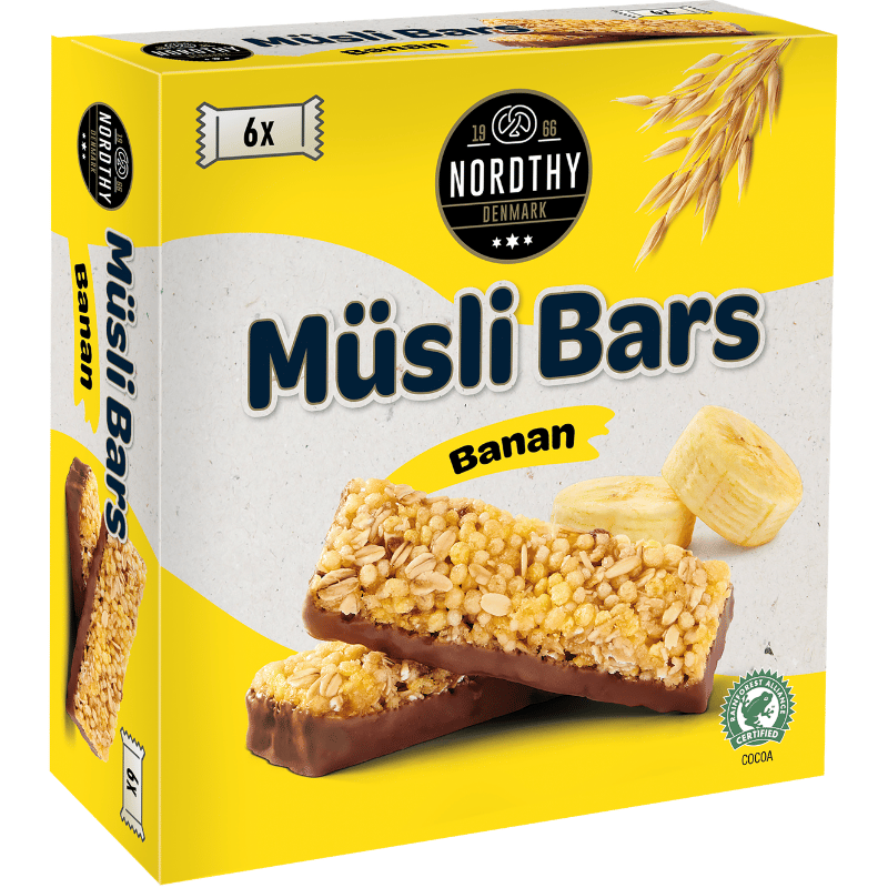 Nordthy Müsli Bars Banan (6 stk)
