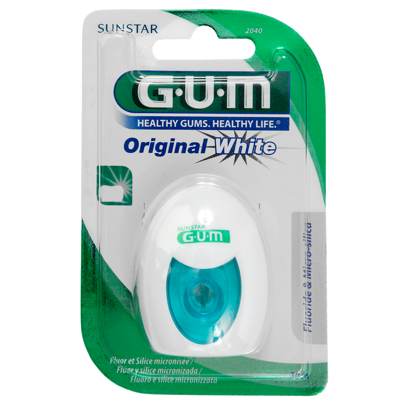 GUM Tandtråd Original White Floss Fluor + Silica - 30 m