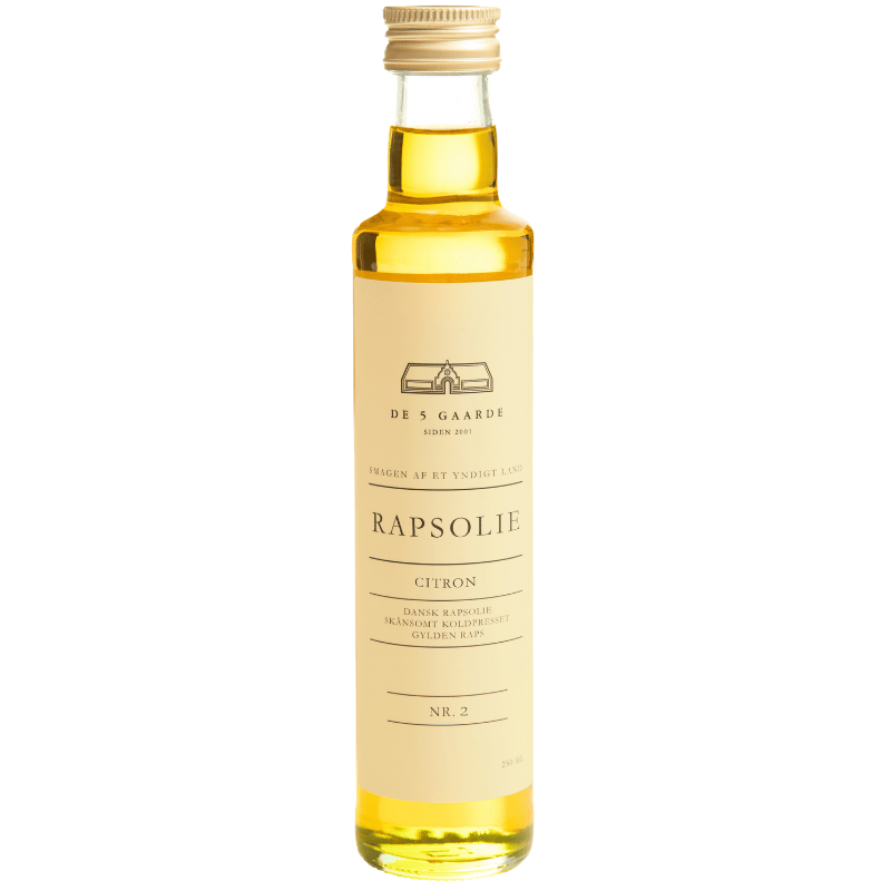 De 5 Gaarde Koldpresset Rapsolie Citronsmag (250 ml)