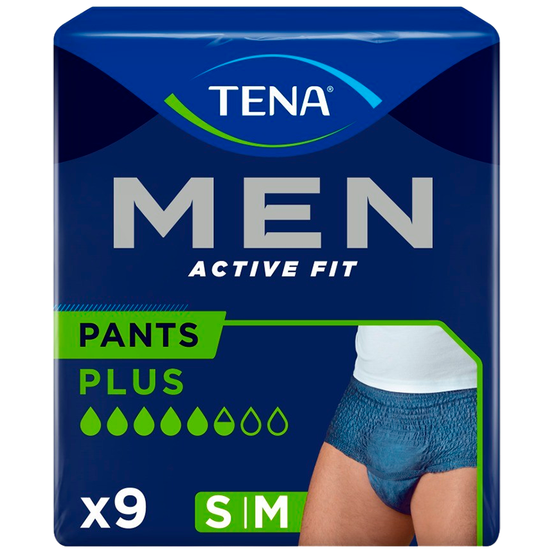 Tena Men Active Fit Navy S/M Pants (9 stk)