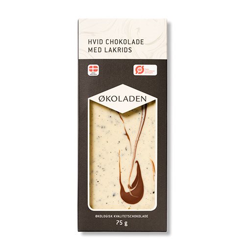 Økoladen Chokolade hvid lakrids Ø - 75 g