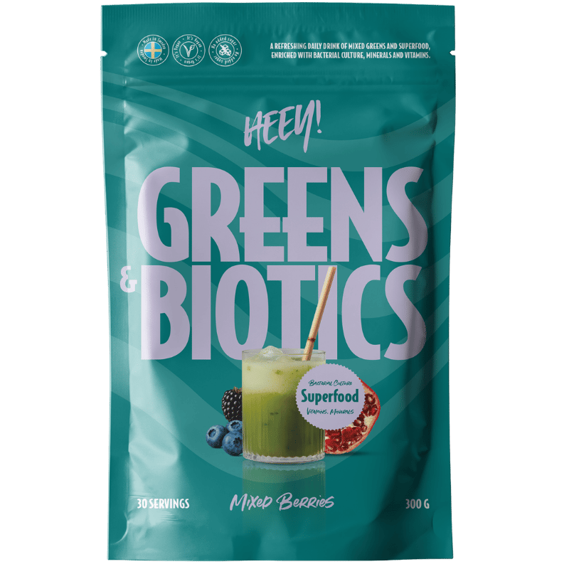 Heey! Greens & Biotics + Probiotics Mixed Berries (300 g)