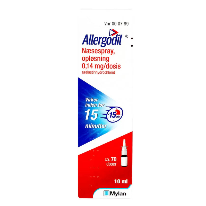 Allergodil Næsespray 0,14 mg - 10 ml.