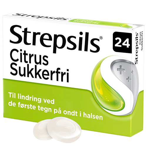 Strepsils Citrus Sukkerfri Sugetabletter (24 stk)