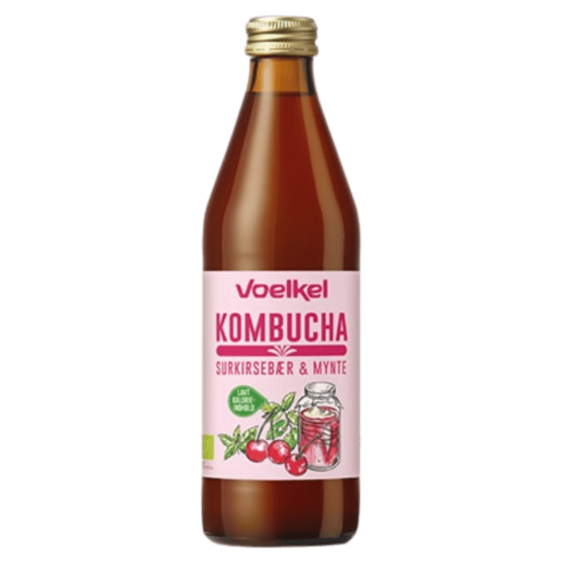 Voelkel Kombucha Kirsebær-Mynte Ø (0,33 l)