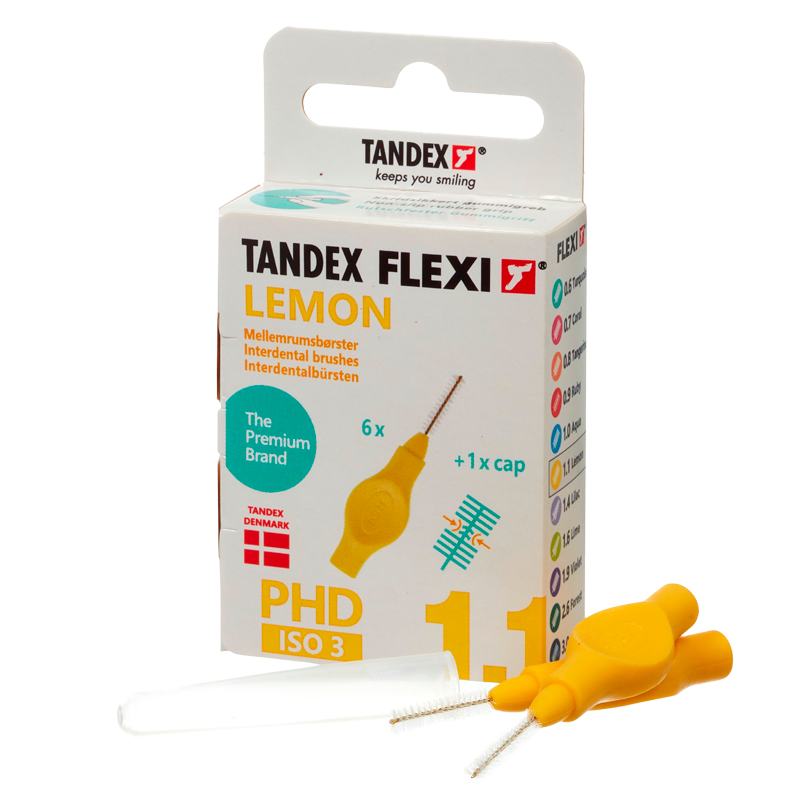 TANDEX Flexi Mellemrumsbørste Lemon PHD 1.1/ISO 3 (6 stk)