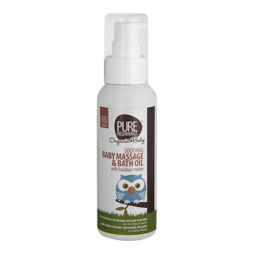 Pure Beginnings Baby massage og badeolie m. kalahari melon - 100 ml.