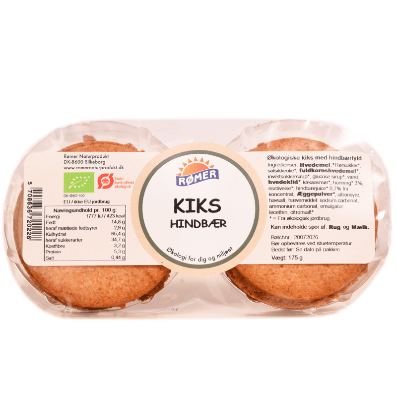 Kiks m. hindbærfyld Ø 175 gr